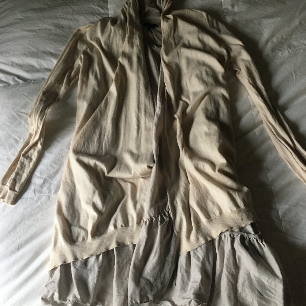Theory Long Layered Cashmere / Silk Sweater
